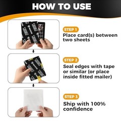 Ding Defend 110-Pack Trading Card Protector Shipping – 3.5 x 4.5 Inch Black Hobb