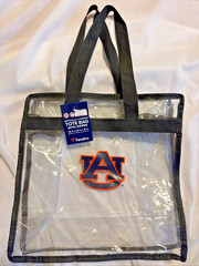 Auburn Tigers Gameday 12&Prime; x 12&Prime; x 6&Prime; Clear Stadium Tote Bag Licensed