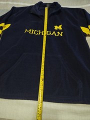 ProEdge Michigan Blue With Yellow Quarter Zip Pullover Mens Size Large Fleece