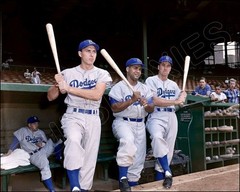 Hodges Snider Campanella Photo 8X10 – Brooklyn Dodgers COLORIZED FREE SHIPPING