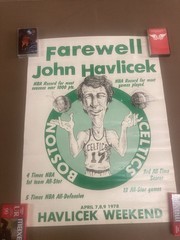 John Havlicek Farewell Poster 1978 Rare Hondo Boston Celtics