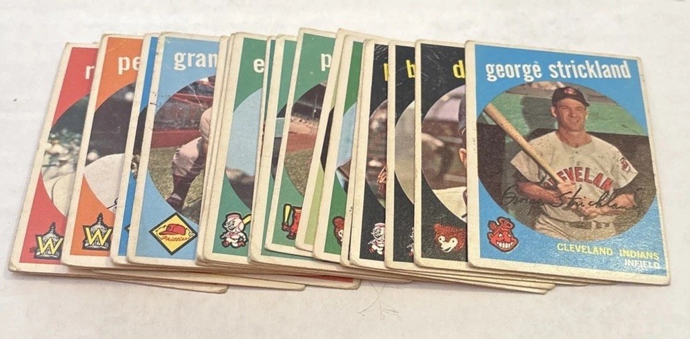 1959 Topps Baseball Cards Lot of 23- WHITE BACK- Rookies And Commons- Low Grade