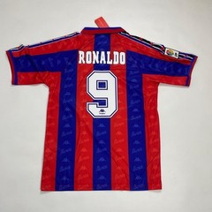 96/97 Barcelona Home Retro Jersey Ronaldo #9 Short Sleeve Vintage Retro Icon
