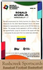 2023 Topps #WBC-16 Ronald Acuña Jr. 2023 World Baseball Classic Stars