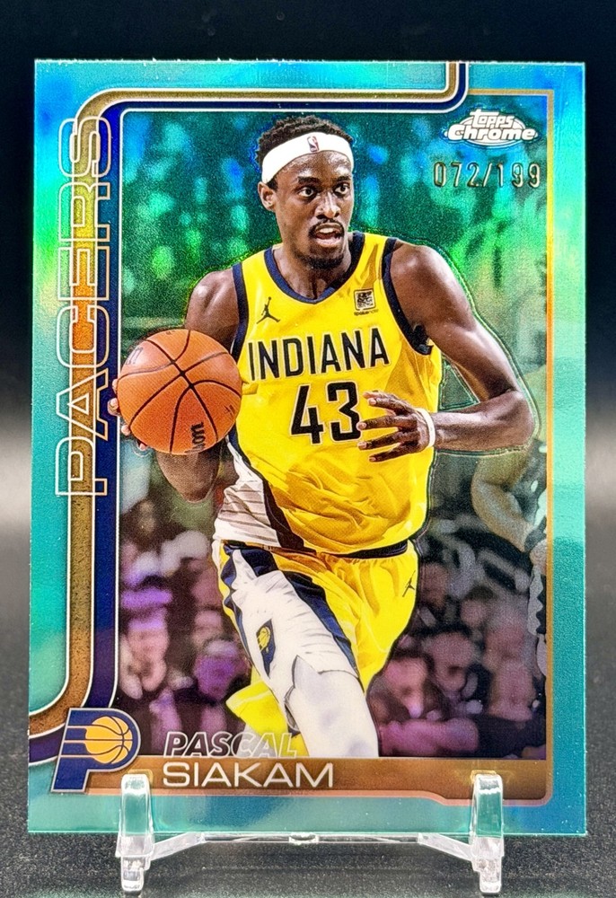 2025-26 Topps Chrome – Pascal Siakam #1 Indiana Pacers Aqua Refractor /199