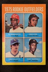 1975 Topps Rookie Outfielders Fred Lynn RC HOF, Armbrister, Poquette, Whitfield