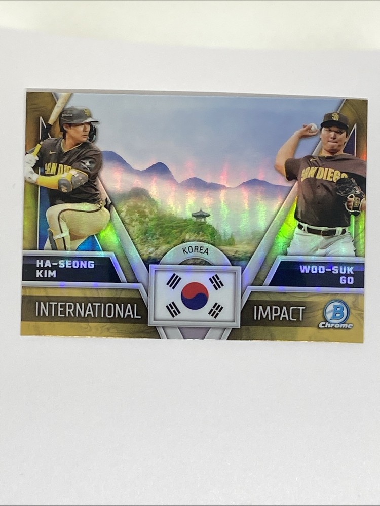 Ha-Seong Kim/Woo-Suk Go International Impact Rookie 2024 Bowman Chrome Card II-9