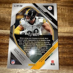 2025 Panini Prizm TJ Watt PJY-TJW Pink Parallel Premier Patch Steelers