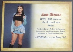 Jade Gentile / Jazmyn Nyx WWE NXT Wrestler Autograph Kiss Card Collector Expo B
