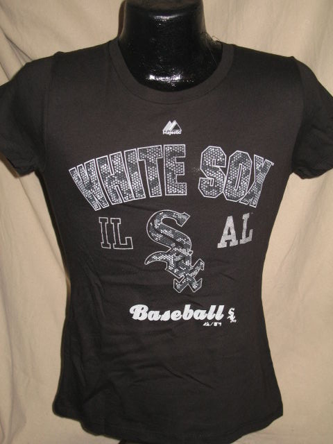 Chicago White Sox Baseball T Shirt Womens Sizes Nwt Black Logo Tee MLB