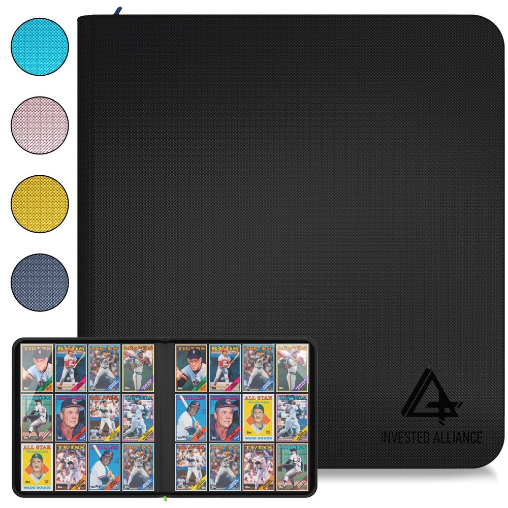 Premium 12 Pocket Sideload Trading Card Binder, 480 Cards for Sports, TCG & MTG.