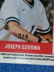 Joseph Dzierwa 2026 Leaf Pro Set Prospects 89A-JD1 #&rsquo;ed 3/4