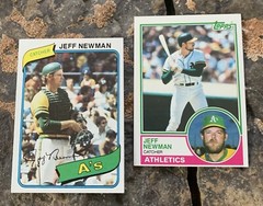 Jeff Newman Baseball Cards. Oakland Athletics
