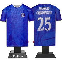 Chelsea Champions Metal Football Shirt Personalised 2025 Home Kit Alloy Shirt