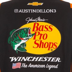 Nascar Austin Dillon Bass Pro Shops Cotton Full-Snap Jacket Black JH Design