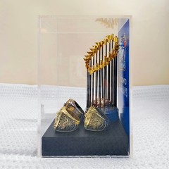 50 Seasons Toronto Blue Jays Championship Set 1 Trophy + 3 Rings Display Box