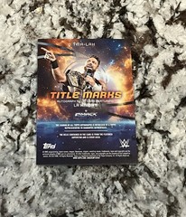 2025 Topps Universe WWE LA Knight Title Marks /99 Ring Worn Relic On Card Auto