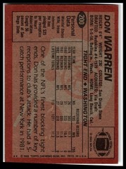 1983 Topps #200 Don Warren