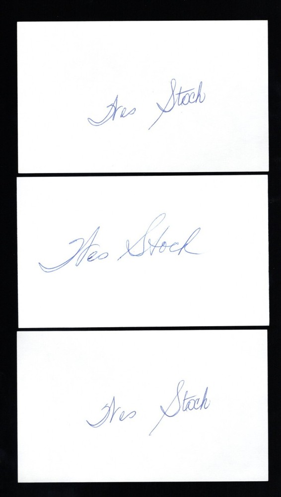 (3) WES STOCK INDEX CARD SIGNED 1973-74 WS CHAMPS A&rsquo;S COACH PSA/DNA CERTIFIED