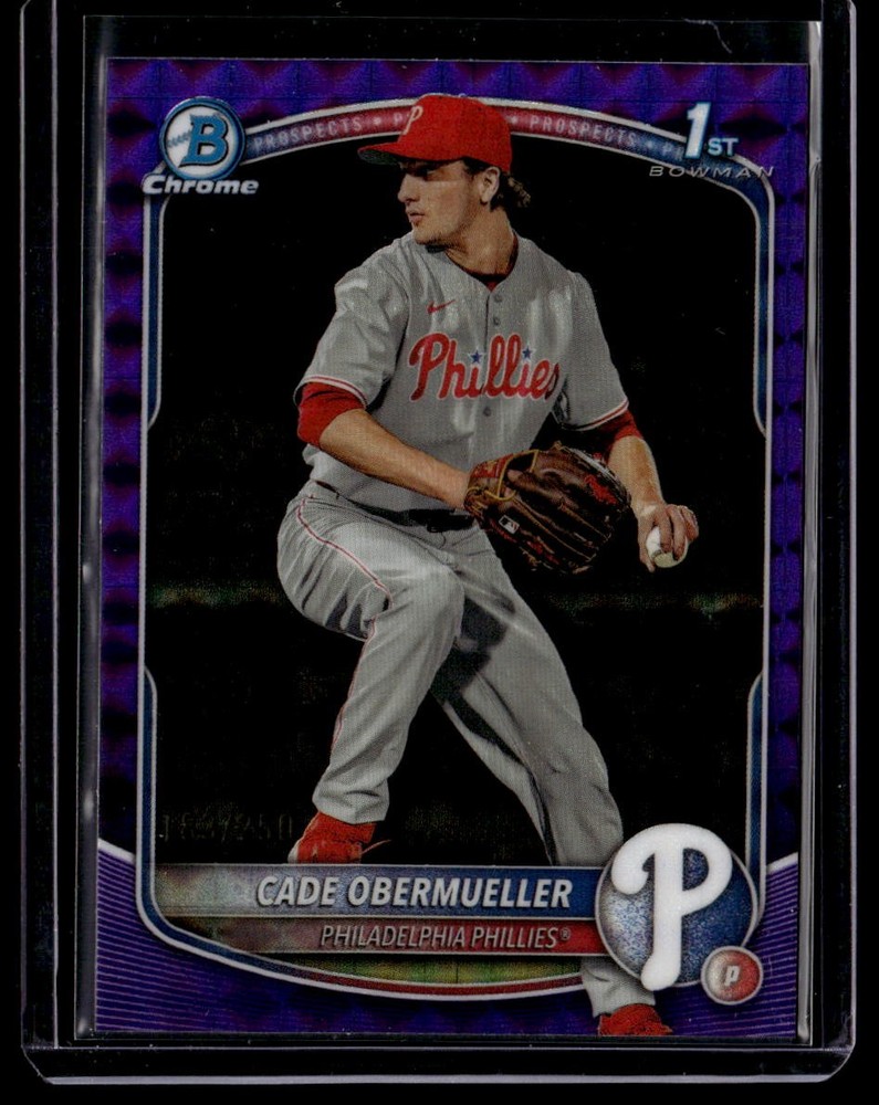 2025 Bowman Draft #BDC-80 Cade Obermueller Chrome Purple Refractor /250
