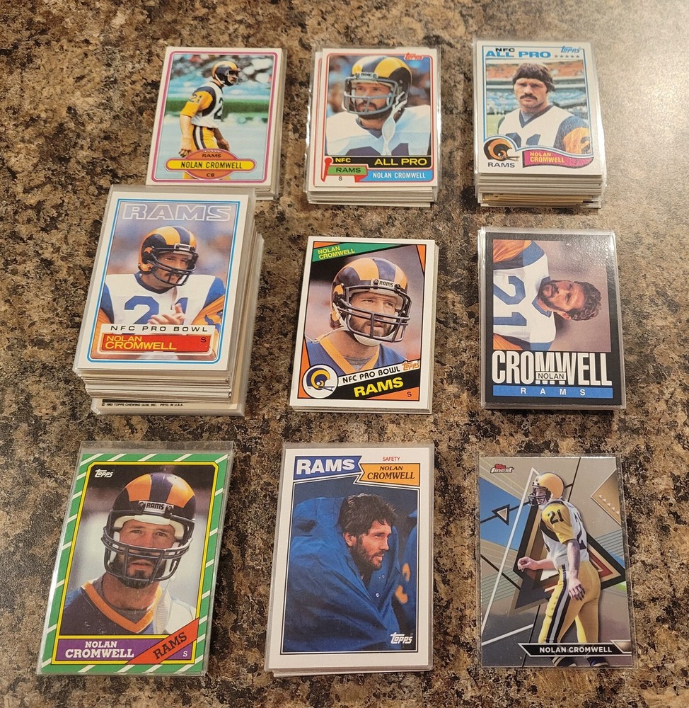 Lot of 215+ Assorted NOLAN CROMWELL Football Cards 1980-Present 4xPB FB3921