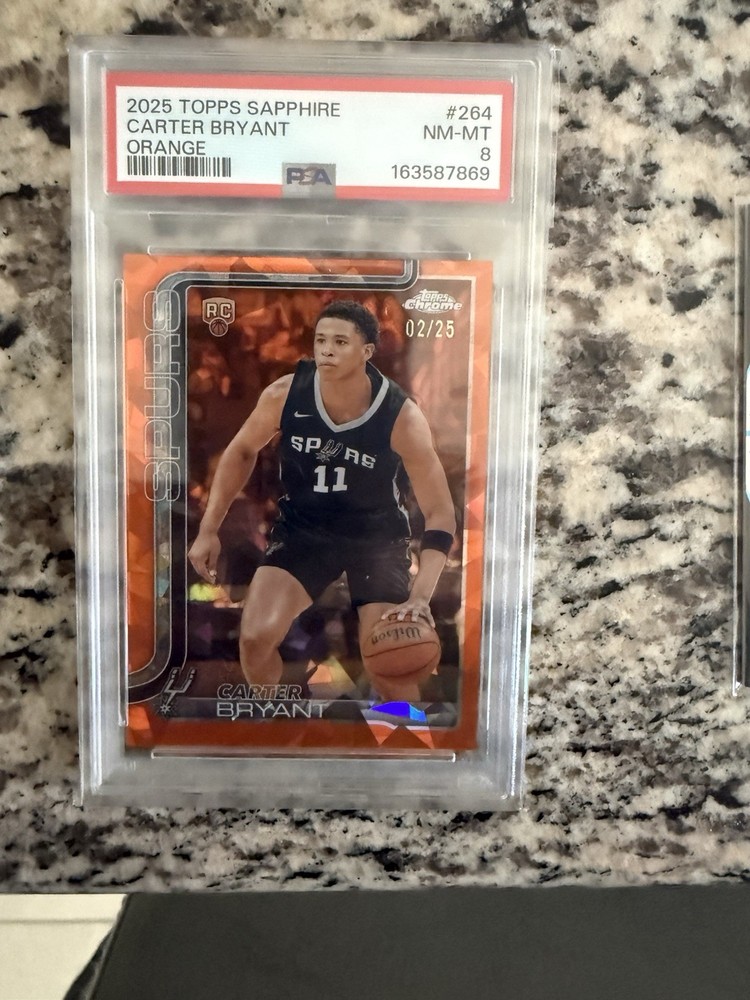 Topps Chrome Sapphire Carter Bryant Orange Refractor /25 PSA 8
