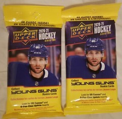 2020-21 Upper Deck NHL Hockey Series 2 – Lot of 2 Fat Packs (26 Cards ea) 🏒 🔥