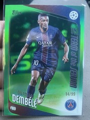2025-26 Topps Uefa Club Competitions – Ousmane Dembele #3 Green Holofoil 14/99