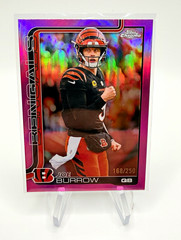 2025 Topps Chrome Joe Burrow True Pink Refractor /250 Bengals #61