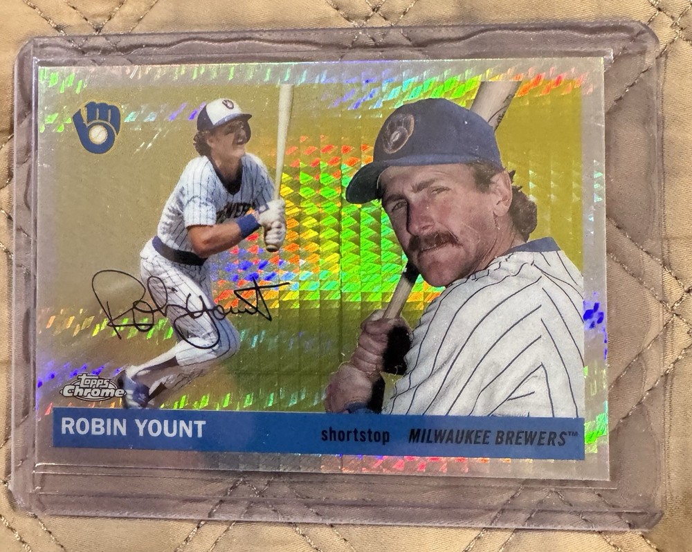 2025 Topps Chrome Platinum ROBIN YOUNT #486 Prism Refractor Milwaukee Brewers