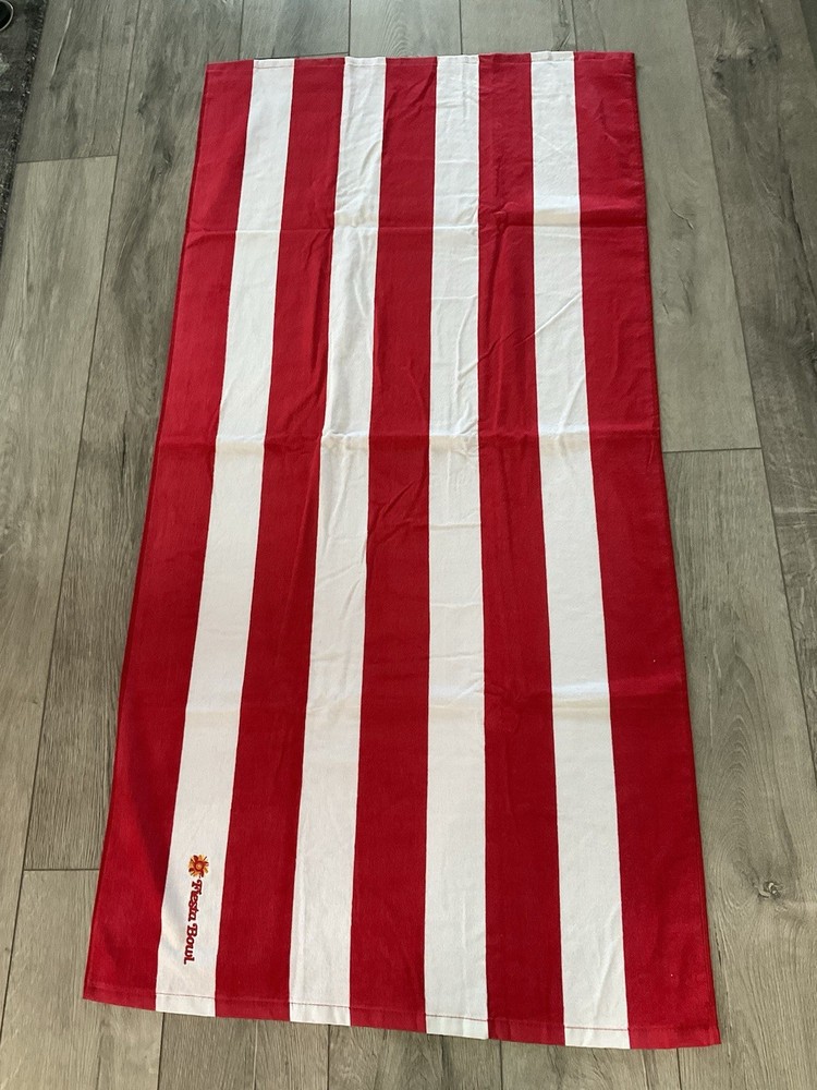 FIESTA BOWL Beach Towel. Red & White Striped. “Fiesta Bowl” Logo. 60”x30”. NEW.