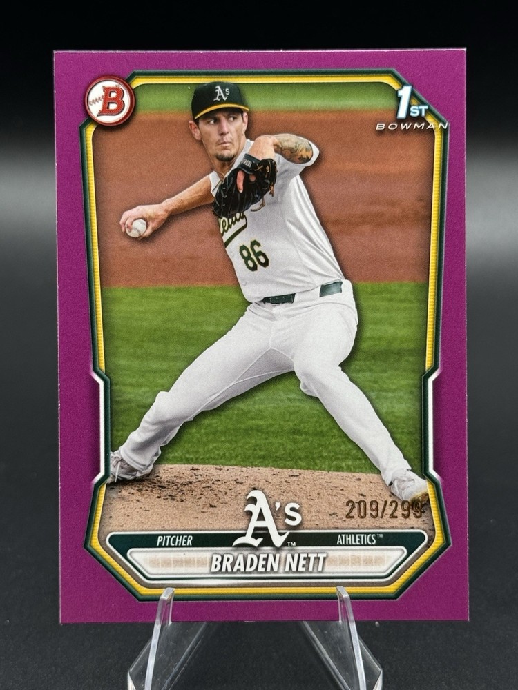 2026 Bowman Braden Nett 1st #BP-137 Fuschia /299 paper Athletics