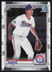 2020 Bowman Draft #BD-167 THOMAS SAGGESE Chrome Prospects Rangers