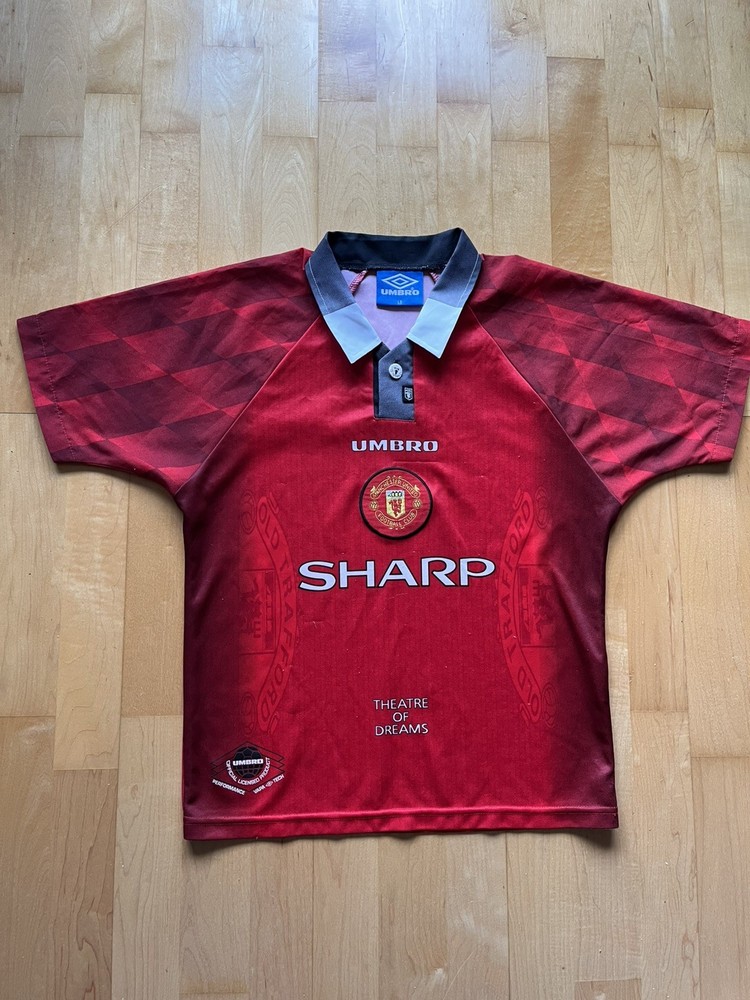 Original Man United 1996-1998 Home Shirt, Size LB chest 76-81cm height 156cm