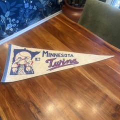 Vintage Felt Sports Baseball Pennant Minnesota Twins 1969 Logo 12×30&Prime; Long