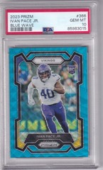 Ivan Pace 2023 Panini Prizm Blue Wave /199 RC #366 PSA 10