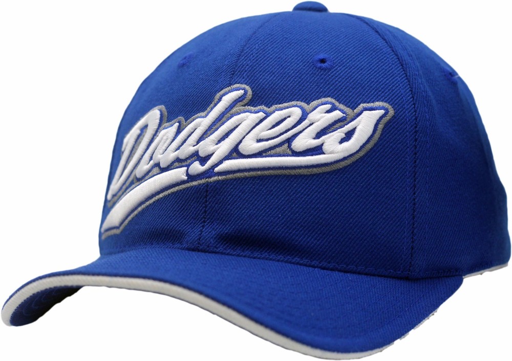 Los Angeles Dodgers Hat Adjustable Strap Panic Script Blue 11550