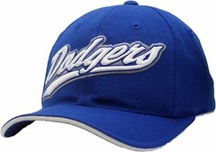 Los Angeles Dodgers Hat Adjustable Strap Panic Script Blue 11550