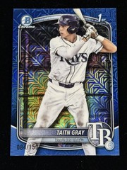 2025 Bowman Draft Mega Box Chrome 1st TAITN GRAY Blue Mojo Refractor 084/150