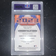 Topps 2023 Bowman Draft Max Clark Tigers Class of 2023 Auto RC #23A-MC PSA 9