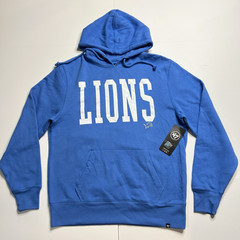 Detroit Lions 47 Brand Pullover Hoodie Long Sleeve Blue Mens Size Large NWT
