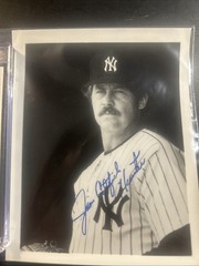 Jim “Catfish”Hunter Signed New York Yankees Pic1978 Baseball Card No COA Vintage