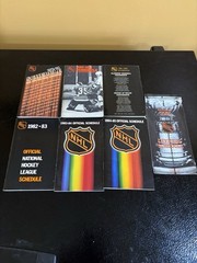 1979-80-81-82-83-84-85-86 7 Official NHL Schedule Books Hockey Gretzky