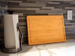 Bamboo Cutting Board for Kitchen, 18&Prime; Large Wood 18L x 12W, Natural