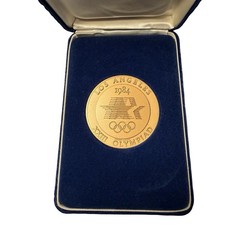 1984 Los Angeles Olympics Bronze Volunteer Medal w/ Blue Velvet Case Jostens