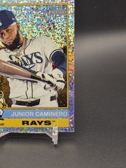 Junior Caminero 2025 HERITAGE CHROME SILVER SPARKLE REFRACTOR #280 RAYS