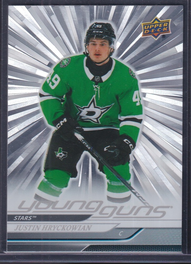JUSTIN HRYCKOWIAN – 2024 Upper Deck Young Guns SILVER OUTBURST #723