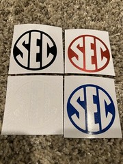 5 NCAA Football Helmet SEC Decals You Pick Alabama Florida Auburn Georgia Ark