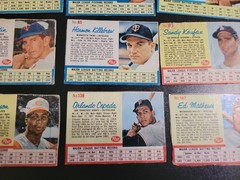 1962 Post Cereal Baseball Lot- 113 Cards -W/ Mantle Aaron Clemente Mays – Loaded