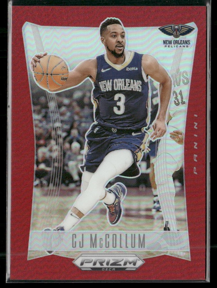 2023-24 Panini Prizm Deca #261 CJ McCollum Prizms Red #/199